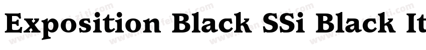 Exposition Black SSi Black Italic字体转换